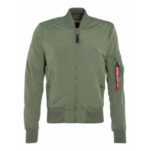 ALPHA INDUSTRIES Prechodná bunda 'MA-1 TT'  kaki / červená / biela