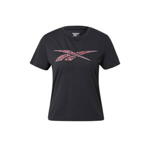 Reebok Sport Funkčné tričko  ružová / malinová / čierna / biela
