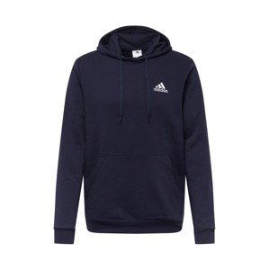 ADIDAS SPORTSWEAR Športová mikina 'Essentials Fleece'  tmavomodrá / biela