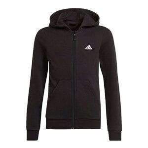 ADIDAS SPORTSWEAR Športová mikina so zipsom 'Essentials'  čierna / biela