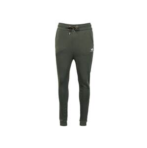 ALPHA INDUSTRIES Nohavice  tmavozelená / biela