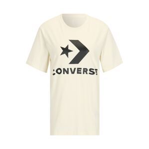 CONVERSE Tričko  čierna / biela ako vlna