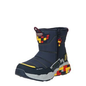 Skechers Kids Snehule  námornícka modrá / žltá / striebornosivá / červená