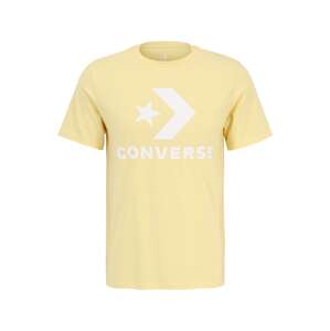 CONVERSE Funkčné tričko  pastelovo žltá / biela