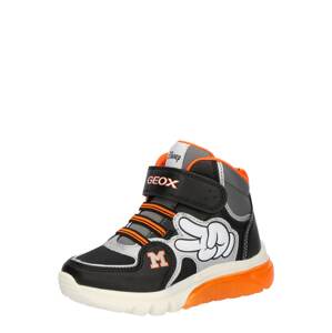 GEOX Tenisky 'CIBERDRON'  oranžová / čierna / strieborná / biela