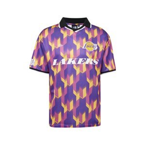 NEW ERA Tričko 'NBA'  žltá / farba lesného ovocia / tmavofialová / biela