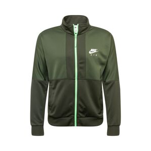 Nike Sportswear Tepláková bunda  olivová / tmavozelená / biela