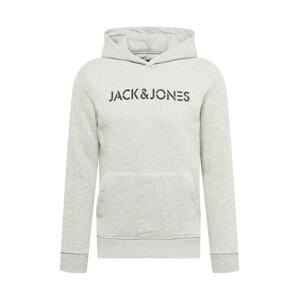 JACK & JONES Mikina 'Nickel'  tmavosivá / sivá melírovaná