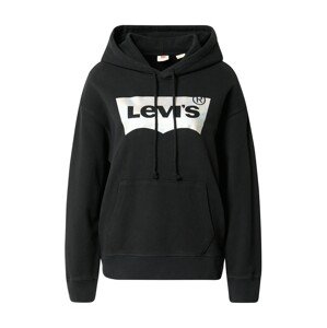 LEVI'S ® Mikina 'Graphic Standard Hoodie'  čierna / strieborná