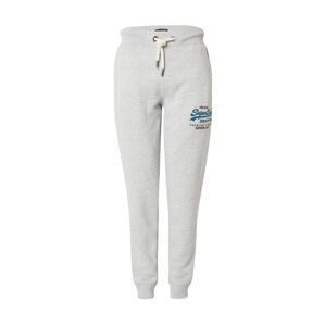 Superdry Nohavice  modrá / sivá melírovaná / burgundská