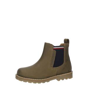 TOMMY HILFIGER Čižmy  olivová / čierna
