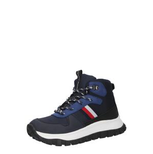 TOMMY HILFIGER Čižmy  modrá / námornícka modrá / červená / biela