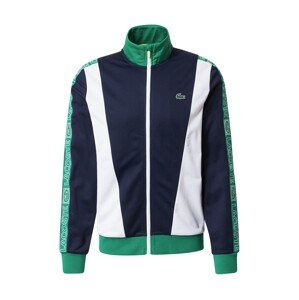 Lacoste Sport Športová mikina so zipsom  tmavomodrá / zelená / biela