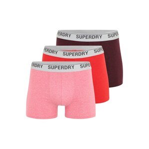 Superdry Boxerky  ružová / červená / burgundská