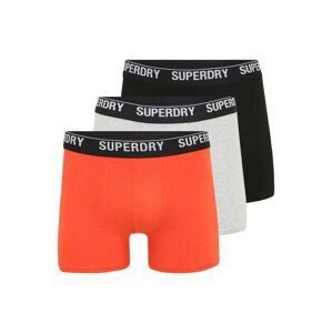 Superdry Boxerky  sivá melírovaná / svetlooranžová / čierna