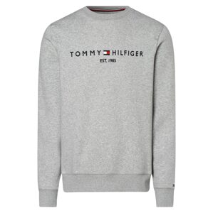 TOMMY HILFIGER Mikina  námornícka modrá / sivá melírovaná / červená / biela