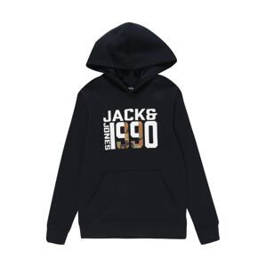 Jack & Jones Junior Mikina  tmavomodrá / hnedá / kaki / biela