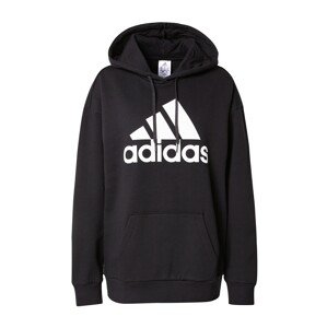 ADIDAS SPORTSWEAR Športová mikina 'Essentials Logo friend Fleece'  čierna / biela