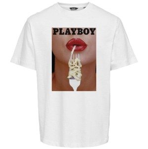 Only & Sons Tričko 'Playboy'  svetlohnedá / čerešňová / čierna / biela