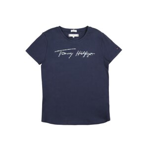 TOMMY HILFIGER Tričko  námornícka modrá / tyrkysová / sivá / biela