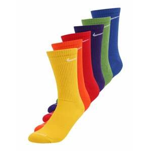 NIKE Športové ponožky  modrá / žltá / zelená / tmavofialová / oranžová / jasne červená
