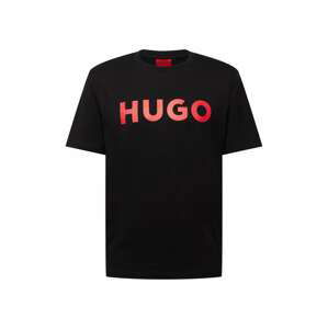 HUGO Tričko 'Dulivio'  červená / čierna