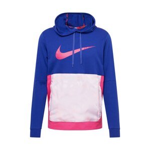 NIKE Športová mikina  kráľovská modrá / neónovo ružová / biela