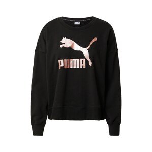 PUMA Mikina  ružové zlato / čierna