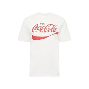 JACK & JONES Tričko 'COCA COLA'  červená / čierna / šedobiela