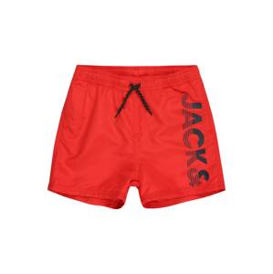 Jack & Jones Junior Plavecké šortky 'CRETE'  námornícka modrá / ohnivo červená