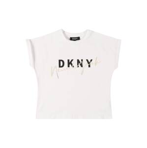 DKNY Tričko  zlatá / čierna / šedobiela