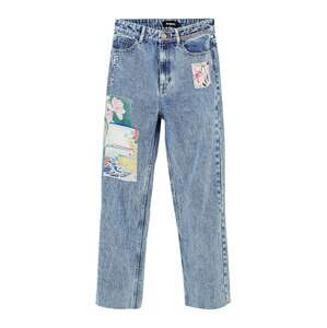 Desigual Džínsy 'Los Angeles'  modrá denim / svetložltá / nefritová / pastelovo ružová