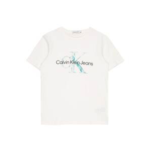 Calvin Klein Jeans Tričko  pastelovo modrá / čierna / biela