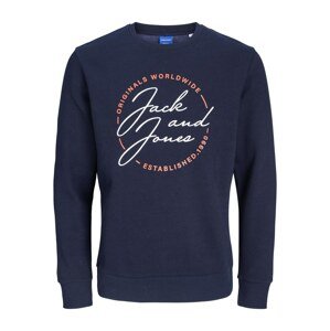 JACK & JONES Mikina 'Jerry'  námornícka modrá / červená / biela