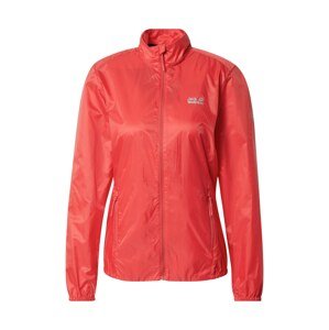 JACK WOLFSKIN Outdoorová bunda  svetlosivá / červená