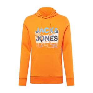 JACK & JONES Mikina 'Trek'  svetlomodrá / grafitová / oranžová / biela