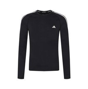 ADIDAS PERFORMANCE Funkčné tričko 'Techfit 3-Stripes'  čierna / biela