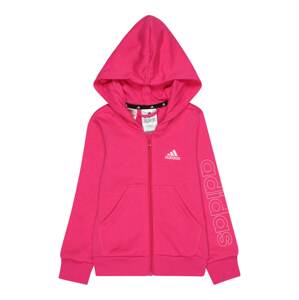 ADIDAS SPORTSWEAR Športová mikina so zipsom  purpurová / biela