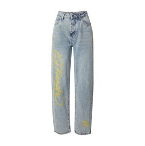 Ed Hardy Džínsy 'BORN WILD'  modrá denim / limetková / smaragdová / čierna