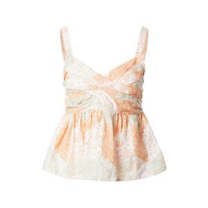 Dorothy Perkins Top  pastelovo zelená / oranžová / biela