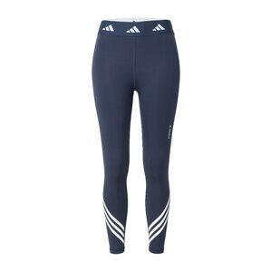 ADIDAS PERFORMANCE Športové nohavice 'Techfit 3-Stripes'  tmavomodrá / biela