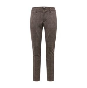 Only & Sons Chino nohavice 'Mark'  hnedá melírovaná / šedobiela