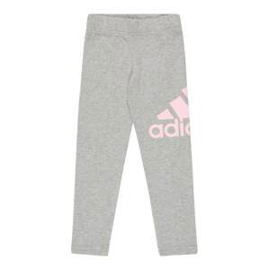 ADIDAS SPORTSWEAR Športové nohavice  sivá melírovaná / ružová