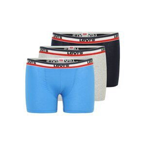 LEVI'S Boxerky  svetlomodrá / sivá melírovaná / červená / čierna