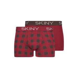 Skiny Boxerky  tmavohnedá / antracitová / čerešňová