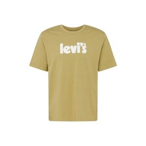 LEVI'S Tričko 'SS RELAXED FIT TEE MULTI-COLOR'  trstinová / biela