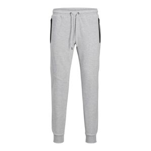 JACK & JONES Nohavice 'Will Fusion'  sivá melírovaná / čierna