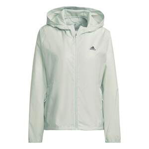 ADIDAS PERFORMANCE Outdoorová bunda 'Run Fast Zip Solid'  čierna / biela