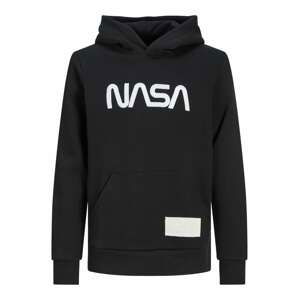 Jack & Jones Junior Mikina 'NASA'  svetlobéžová / čierna / biela