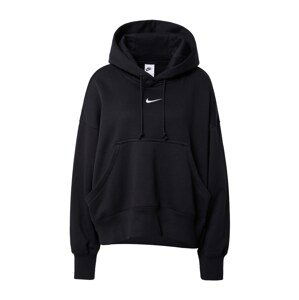 Nike Sportswear Mikina 'Phoenix Fleece'  čierna / biela